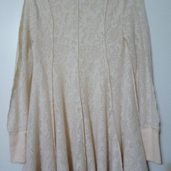 Nwot Free People Coffee in the Morning Ivory Lace Tunic Pullover Top Small $128 - Picture 4 of 6